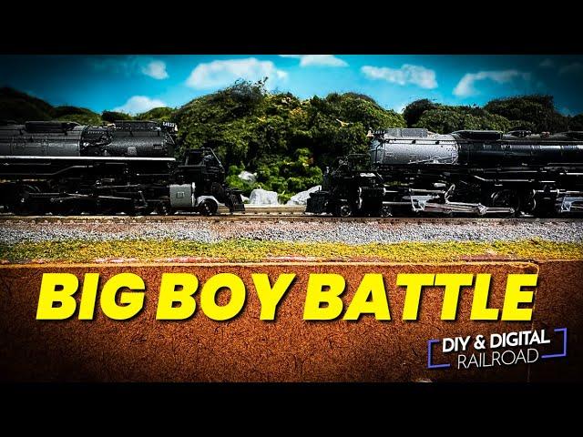 I put 2 N Scale Big Boys Head to Head