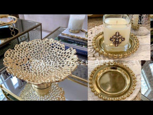 Bowl Making With Hotglue | candle stand @ASHI Craft DIYS