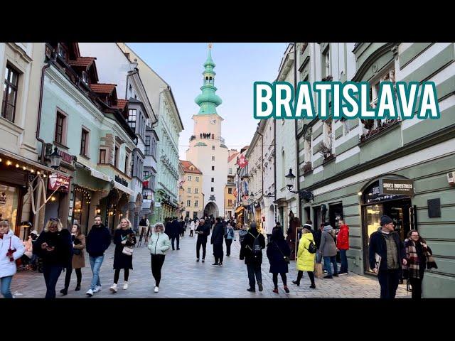 Bratislava, Slovakia  Walking Tour (4K 60fps) January 20, 2024