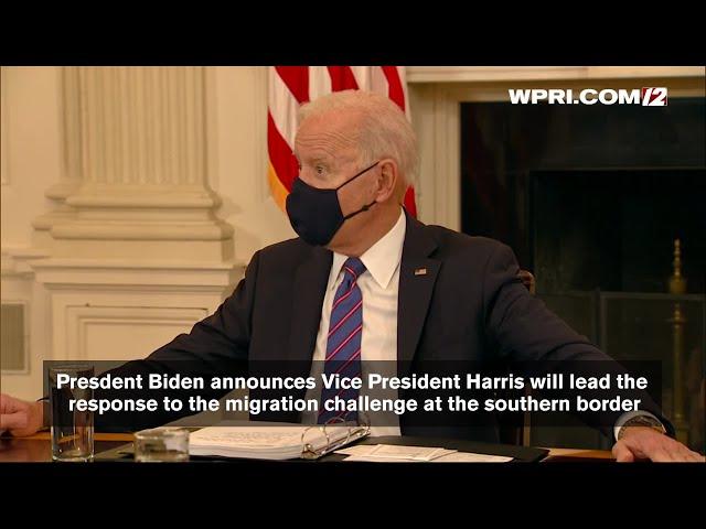 VIDEO NOW: President Biden announces VP Harris will lead response at southern border