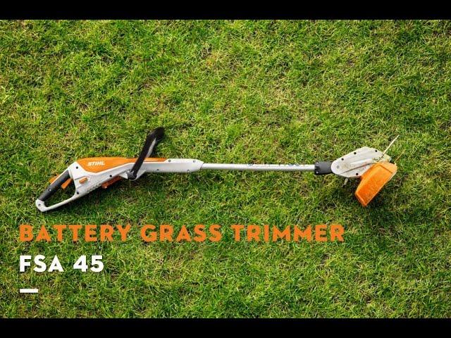 The STIHL FSA 45 grass trimmer with integrated battery