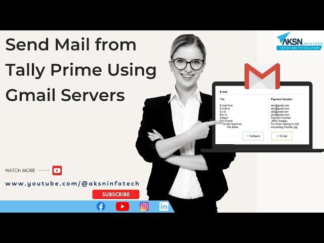 Send Mail from Tally Prime Using Gmail Servers | Send Mail Using Gmail Servers