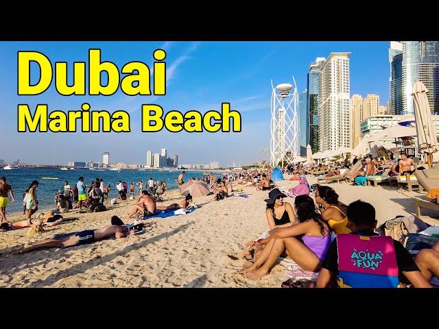 Dubai Marina Beach  Dubai Best Beach 2024 (Full Tour)