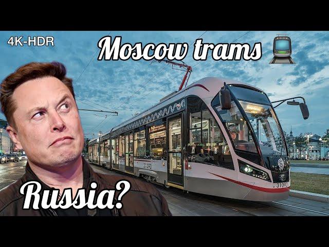 Moscow trams-A miracle of technology Beautiful snowy Moscow from the tram window️