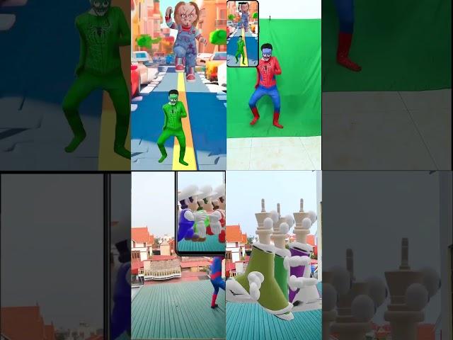 Spider-man - when hulk smash meet choo choo charles p2 #spiderman #shorts
