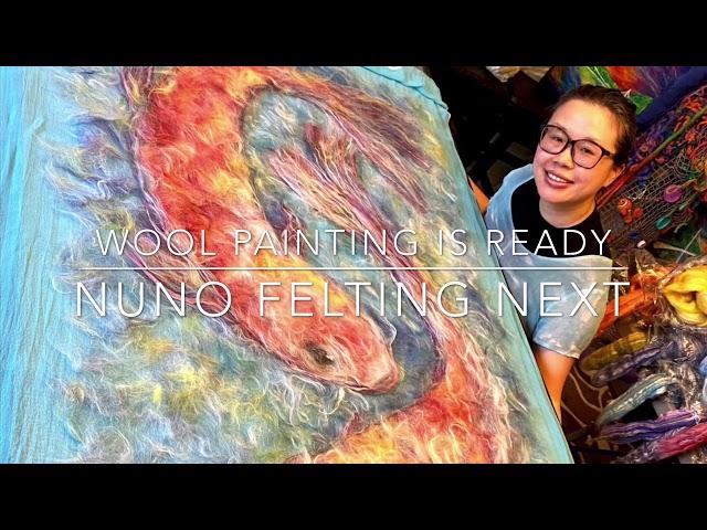 The Making of { Felt Koi Felt Love } by Nuno Felting