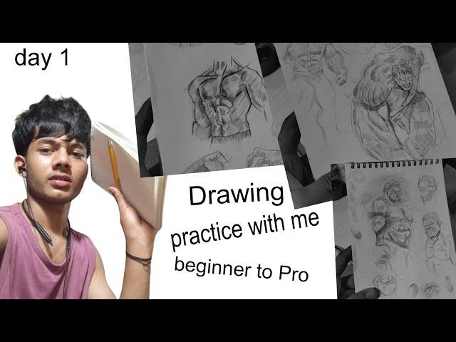 practice with me ll beginner to Pro in drawing ll day 1