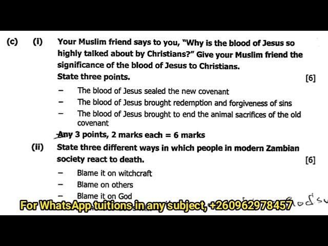 Religious Education (2046)- Exam revision Questions and Answers part 20