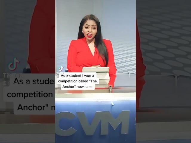 As a student I won a tv competition called "The Anchor" now I am. Say hi 2 your newest CVM TV Anchor