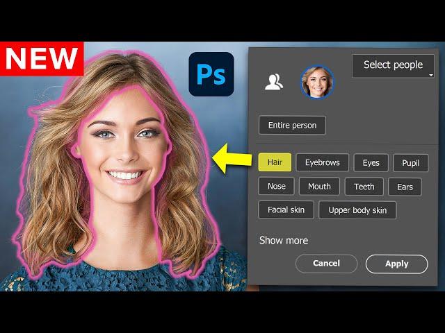 New in Photoshop: 1-Click Auto-Select for Faces, Clothing & More!