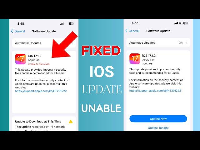 How to Fixed iPhone Software Update Unable | iPhone Software Update Unable