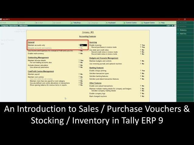 Tally ERP 9: Sales, Purchase, and Inventory Management | Lesson 8