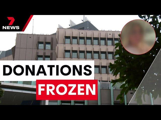 Mother accused of drugging her baby blocked from accessing donations | 7NEWS