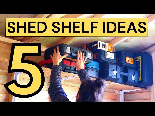 5 Easy DIY Shed Shelf Ideas + House Update