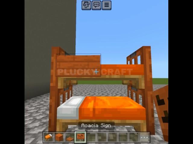 Simple Bunk Bed  In Minecraft #minecraft #shorts #youtubeshorts