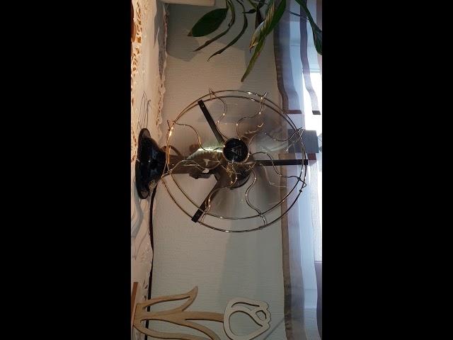 AEG Peter Behrens Tischventilator NGVU 2 Brass Blade Fan