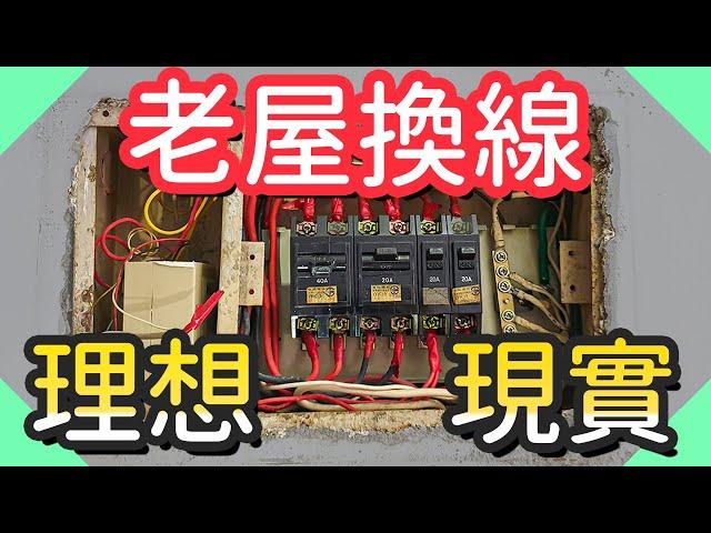 老屋換線的現實與理想｜電線使用年限｜電線走火｜用電安全【水電爸爸】