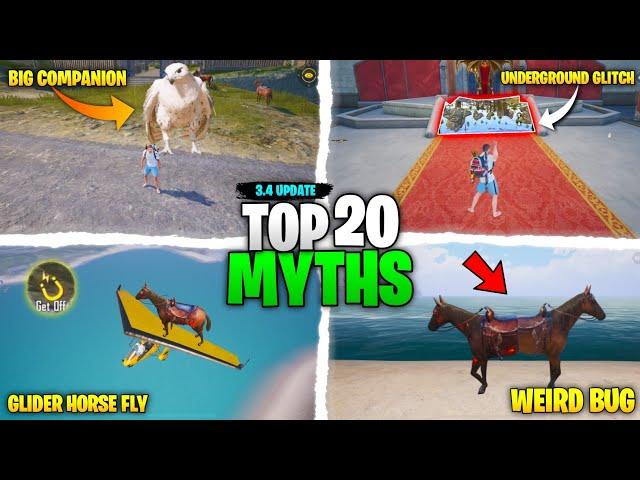 Top 20 Epic Myths in BGMI PUBG | Big Companion | 3.4 Update New Mysterious Busted Myths