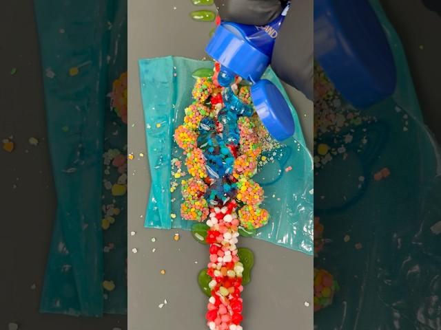 Crazy Candy Combination! Would you try it? #sweets #foodhacks #nerds #gummy #shorts