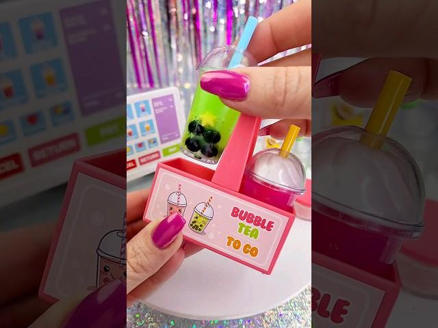 Bubble Tea Time #bubbletea #Boba #asmr #slime #mini #miniature #satisfying #unboxing #shorts