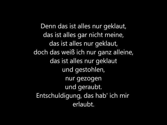 Die Prinzen - Alles nur geklaut - lyrics