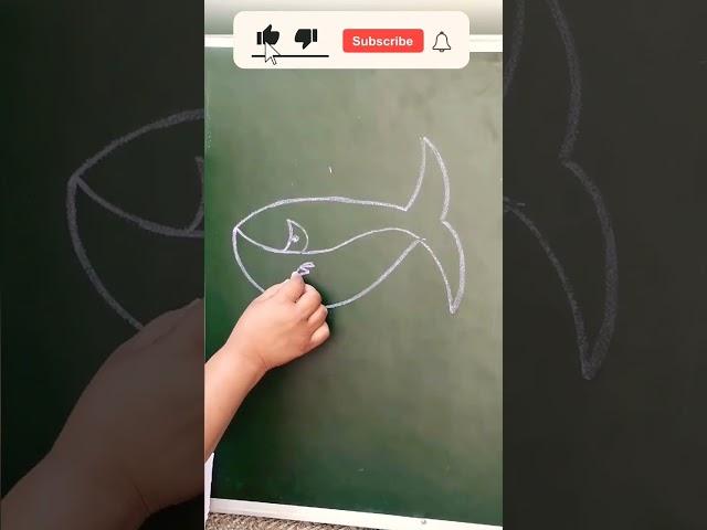 "Whale fish"  Simple Drawing Trick ️ #drawing #fishdrawing #animedrawing #ramadanmubarak #shorts