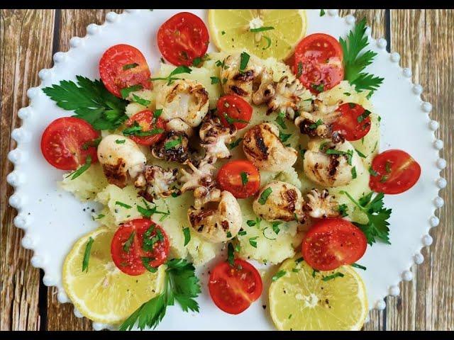 Seppioline croccante alla piastra. Crispy grilled cuttlefish... yum!