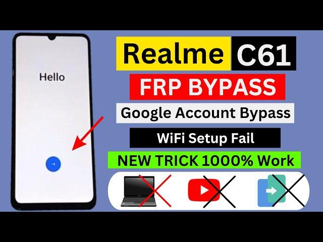 Realme C61 RMX3933 FRP Bypass Without Pc Android 14 | Realme C61 Frp Unlock - Remove Google Account