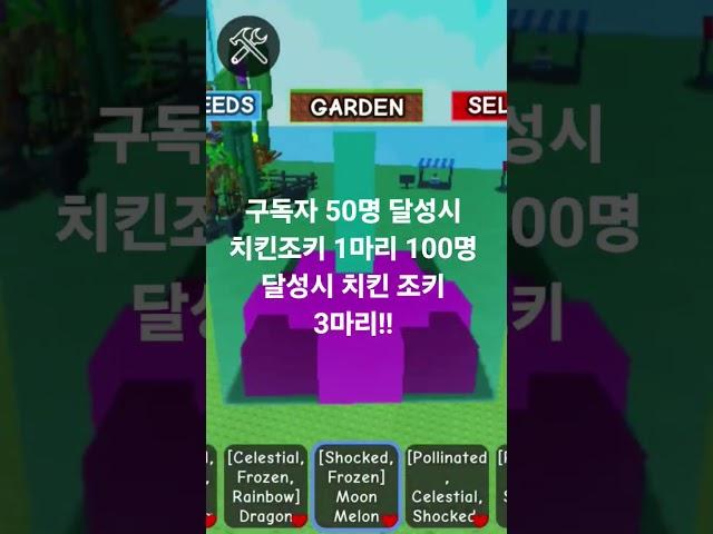 그어가 이벤트!!50명 달성시 치킨조키 1마리 이벤 100명은 치킨 조키 3마리 현제는 희귀 열매 5개 댓으로 참여!!
