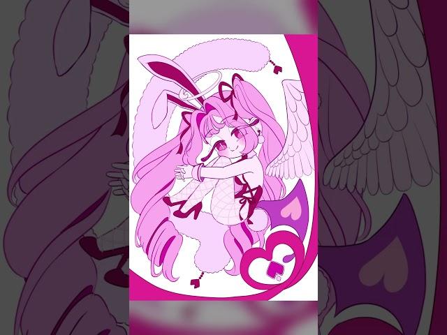셀리네 바니걸 옷 입은 이슈 #clipstudiopaint #일러스트 #그림 #셀리네 #이터널슈가쿠키