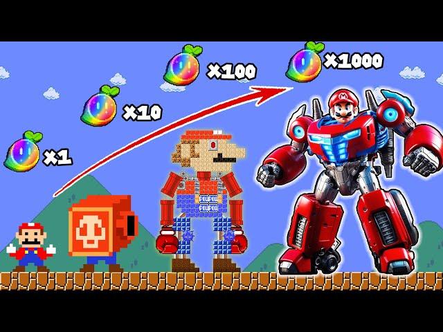 Super Mario Bros. But Every Seed Makes Mario Become ROBOT | God Mario