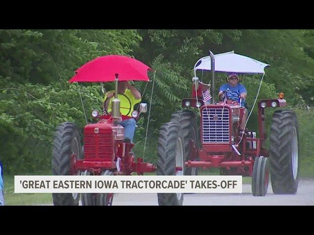 Hundreds of tractors travel around the Iowa Quad Cities for Tractorcade