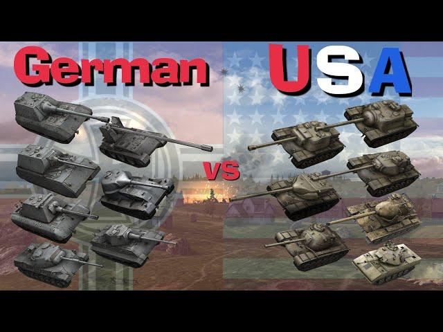 WOT Blitz Germany vs USA || Tier 10 Face Off