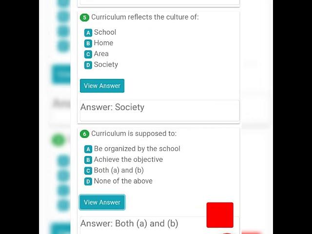 MCQ Multiple choice questions Bed MDU 2nd year knowledge and curriculum