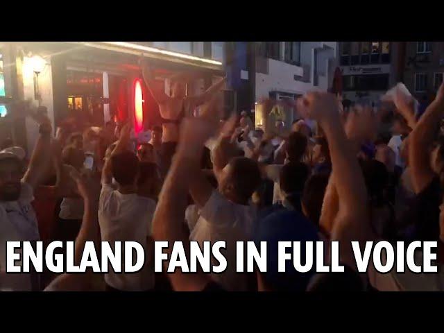 'Phil Foden's on fire!' Three Lions fans sing their hearts out in Cologne before England v Slovenia