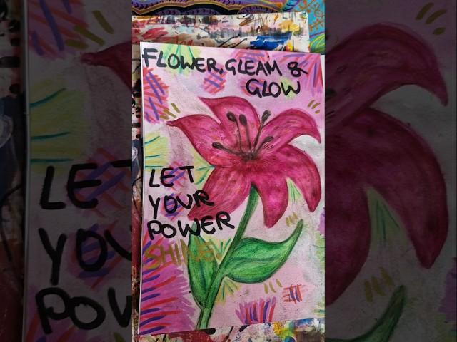 Watercolour Lily sketchbook page #art #watercolour #lily #flower #tangled #artist #sketchbook #fyp