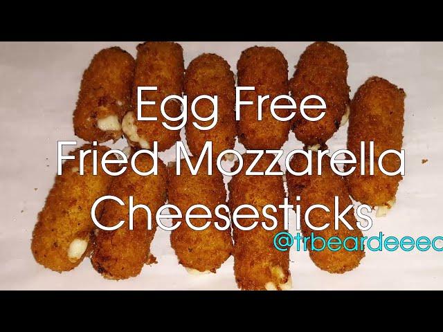 Create Crispy & Delicious Fried Mozzarella Cheesesticks using NO EGGS!