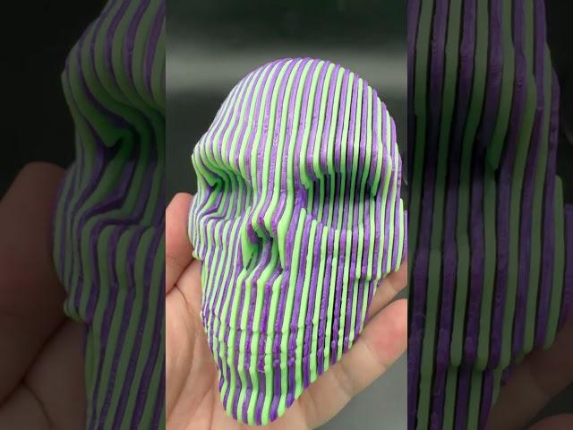 The most frequently mentioned colors in the comment section - purple and green#3dprinting #skulls