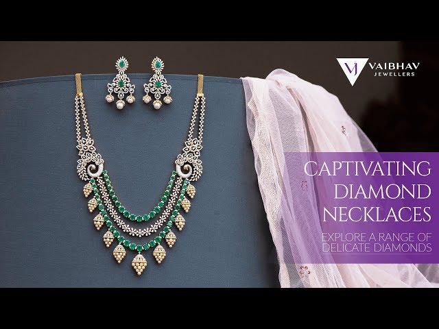 Exclusive Diamond Necklaces Collection from Vaibhav Jewellers | Latest Diamond Jewellery Designs