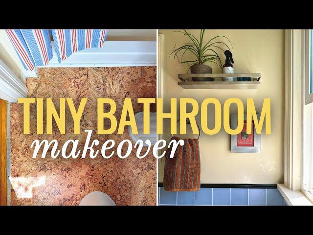 TINY Bathroom Makeover under 18 SQ FT!  EASY Renter Friendly DIY Ideas!