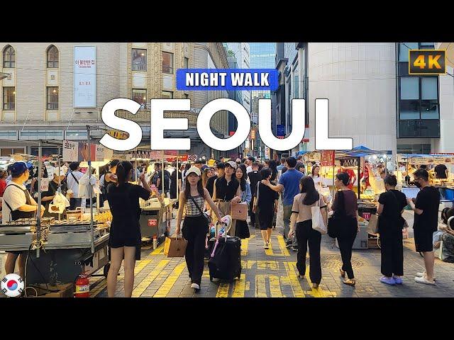 Seoul KOREA - Night Walk in Myeongdong Autumn of 2023