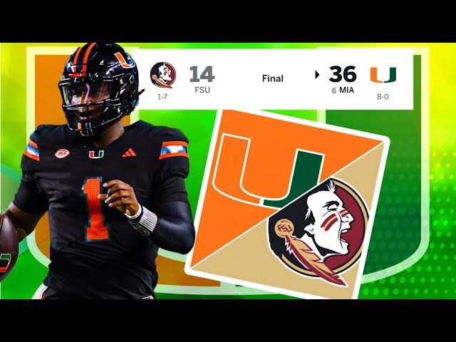 Miami Hurricanes vs Florida State Seminoles    (Highlights & INSTANT Reactions)