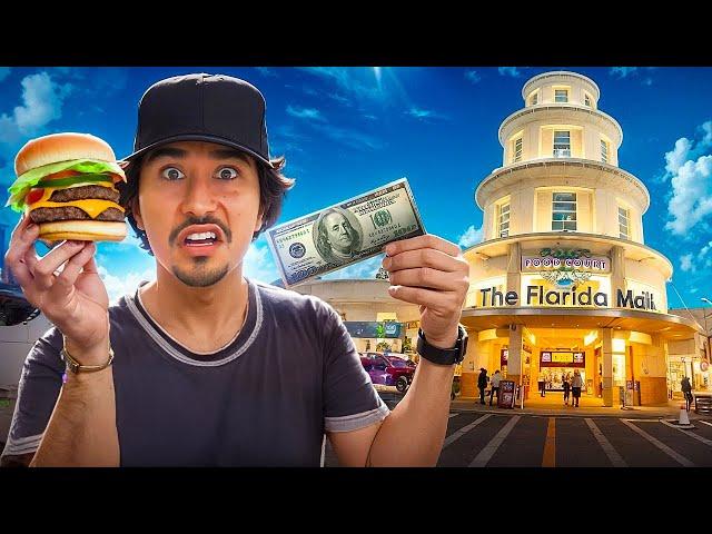 Eating At The LARGEST Mall In Florida ($100 challenge)