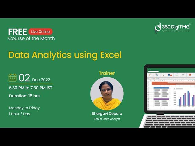 Data Analytics using Excel | Day 5 | 360DigiTMG