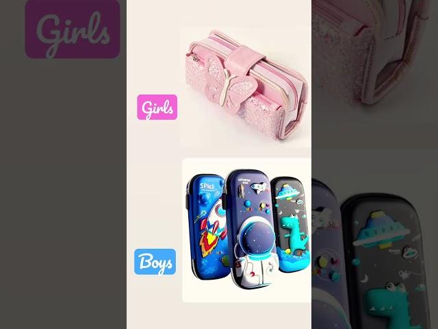 Girls Stationery Vs Boys Stationery ️|School Stationery #shorts #stationery #study #school