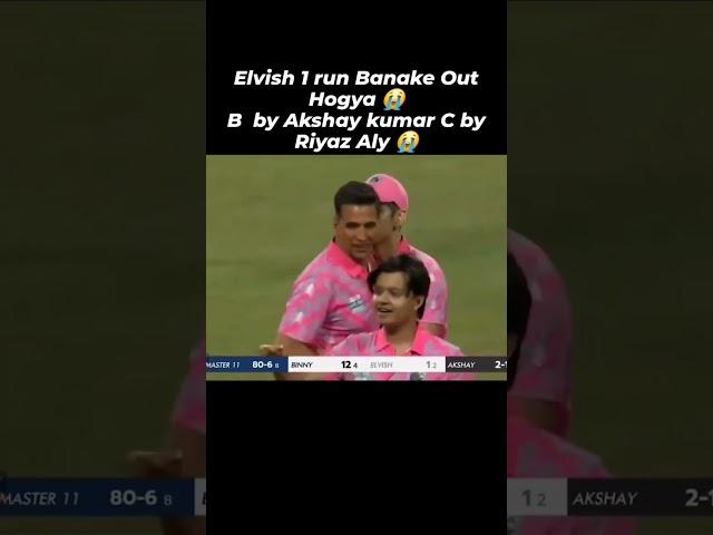elvish yadav 1 run bna k out