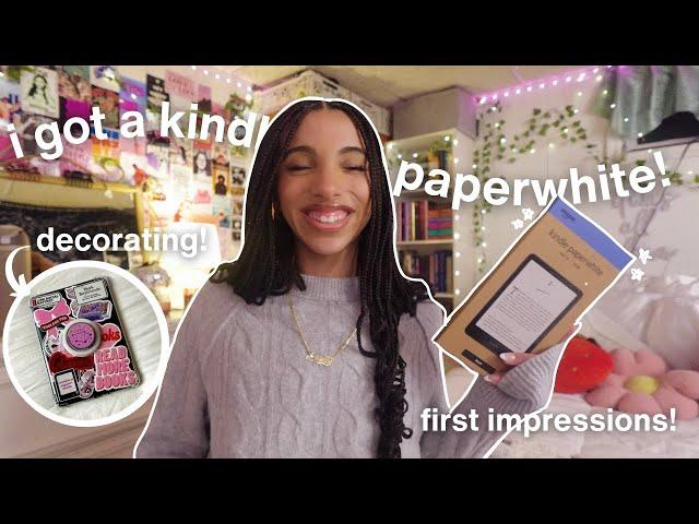 i got a kindle paperwhite!! unboxing, accessories, + first impressions!