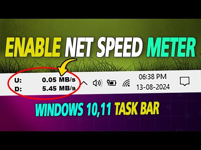 How to Add Internet Speed Meter in Windows 10,11 Taskbar | Enable Internet Speed Monitor in Windows