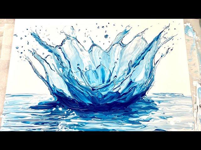 (239) SPLASH! Swipe - Fluid Acrylic Paint Pouring - Flow Art