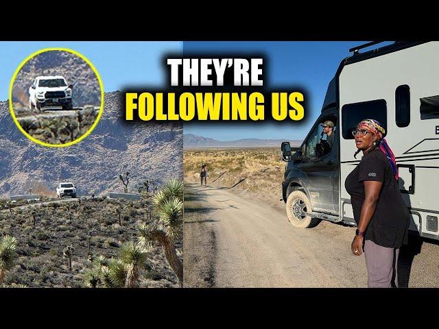 We Were Being Followed! Creepy Night at Area 51 (living in my camper van) - RV LIFE